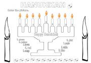 English Worksheet: Hanukkah