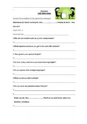 English Worksheet: job_interview