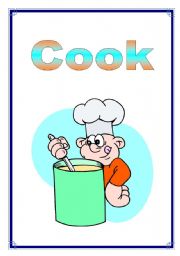 English worksheet: Jobs - Cook 21/26
