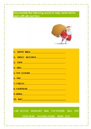 English worksheet: Revision of  toy vocabulary