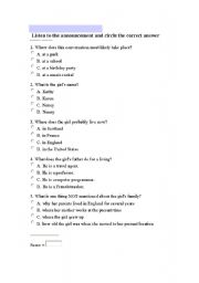 English Worksheet: understanding  the text
