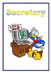 English worksheet: Jobs - Secretary 24/26