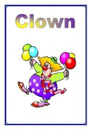 English worksheet: Jobs - Clown 26/26