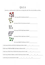 English Worksheet: Adding and Subtracting Jelly Beans