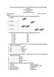 English worksheet: exam