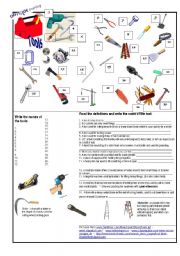 English Worksheet: Tools and Uses