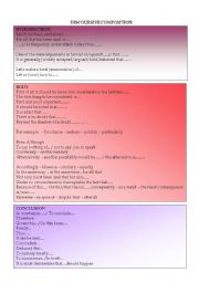 English Worksheet: Discoursive composition layout