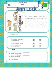 English Worksheet: reading