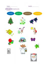 English worksheet: Seasons