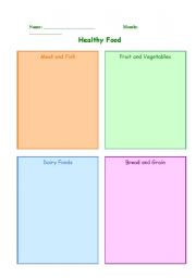 English Worksheet: Food groups