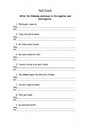 English worksheet: Past Simple