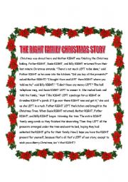 English Worksheet: CHRISTMAS GAME - THE RIGHT FAMILY