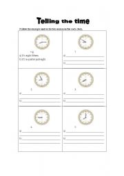 English worksheet: Time