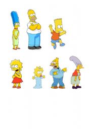 English Worksheet: Simpsons characters for an accompanying worksheet