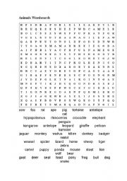 English Worksheet: Wordsearch