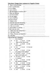 English Worksheet: verb to be