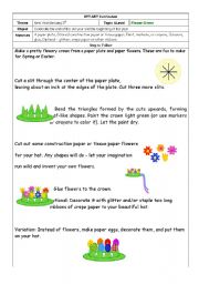 English worksheet: spring crown