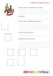 English worksheet: SCOOBYDOOS CHRISTMAS PART 3