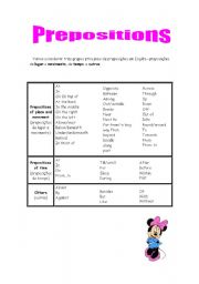 English worksheet: Prepositions