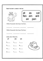 English worksheet: Short 