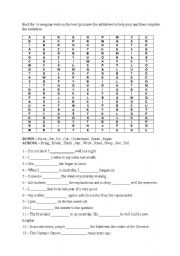 Irregular Verbs wordsearch - Past Simple