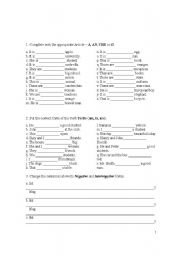 English worksheet: Exercises