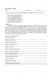 English worksheet: present continuos