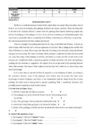 English Worksheet: 11th grade exam