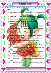 English Worksheet: PHRASAL VERBS PRACTICE