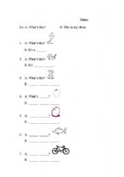 English Worksheet: Whats this?