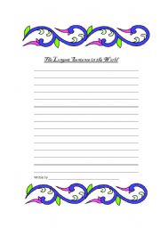 English Worksheet: The longest sentence in the world
