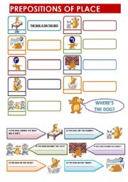 English Worksheet: PREPOSITIONS OF PLACE