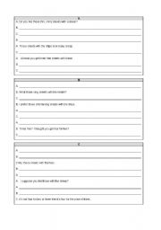 English Worksheet: Crazy dictation - Three free sheets