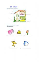 English worksheet: My House Part 1