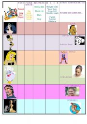 English Worksheet: Physical Description Chart with DISNEY CHARACTERS and real pictures help