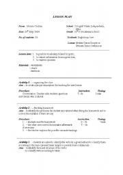 Lesson Plan - Present Tense Simple vs. Present Tense Continuous