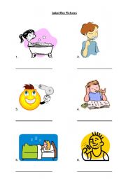 English Worksheet: routine