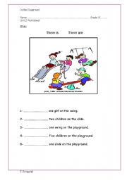 English worksheet: There is/There are