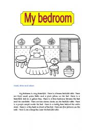 English Worksheet: My bedroom