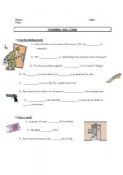 English worksheet: Crime vocabulary