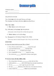 English worksheet: Relative pronouns