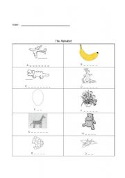 English worksheet: Alphabet Game