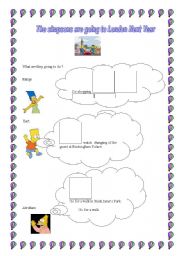English Worksheet: THE SIMPSONS ARE GOING TO ENGLAND NEXT YEAR