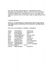 English Worksheet: -ed adjectives and discussing national stereotypes