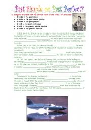 English Worksheet: past simple, past perfect, past continuous, present perfect and passive