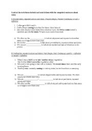English Worksheet: Present and past habits