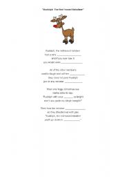 English worksheet: Rudolph, The Red Nosed Reindeer