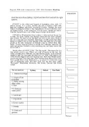 English Worksheet: This is READING part of the FCE exam