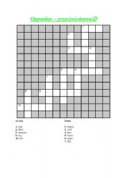 English Worksheet: Opposites, funny and nice crossword puzzle;)