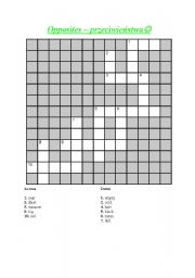 English worksheet: Opposites, funny and nice crossword puzzle;)